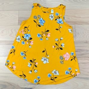 Yellow Floral Tank Top